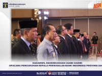 Kakanwil Kemenkumham Jambi Hadiri Upacara Pengukuhan Kepala Perwakilan Bank Indonesia Provinsi Jambi
