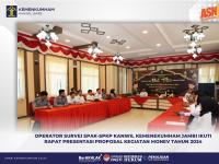 Operator Survei SPAK-SPKP Kanwil Kemenekumham Jambi Ikuti Rapat Presentasi Proposal Kegiatan Monev Tahun 2024
