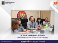 M. Adnan Pimpin Rapat Pesiapan Jelang Kunjungan Kerja Komisi III DPR RI
