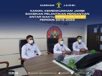 Kanwil Kemenkumham Jambi Saksikan Pelantikan Pergantian Antar Waktu MPPN dan MKNP Periode 2019-2022