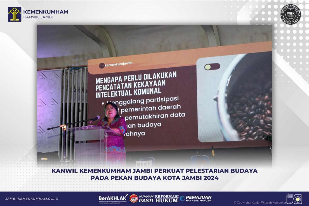 Kanwil Kemenkumham Jambi Perkuat Pelestarian Budaya pada Pekan Budaya Kota Jambi 2024